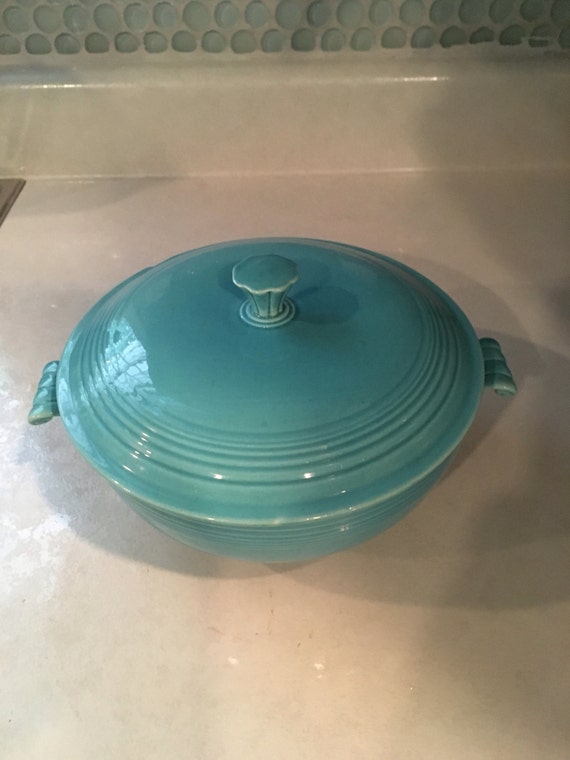 Vintage Fiestaware Casserole Dish With Lid In Original