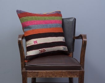 Paypal, Vintage Turkish kilim pillow, 20x20" (50x50cm) Kilim pillow , Handmade Kilim Pillow, Kilim of Turkey, Sofa Throw Pillow, boho pillow