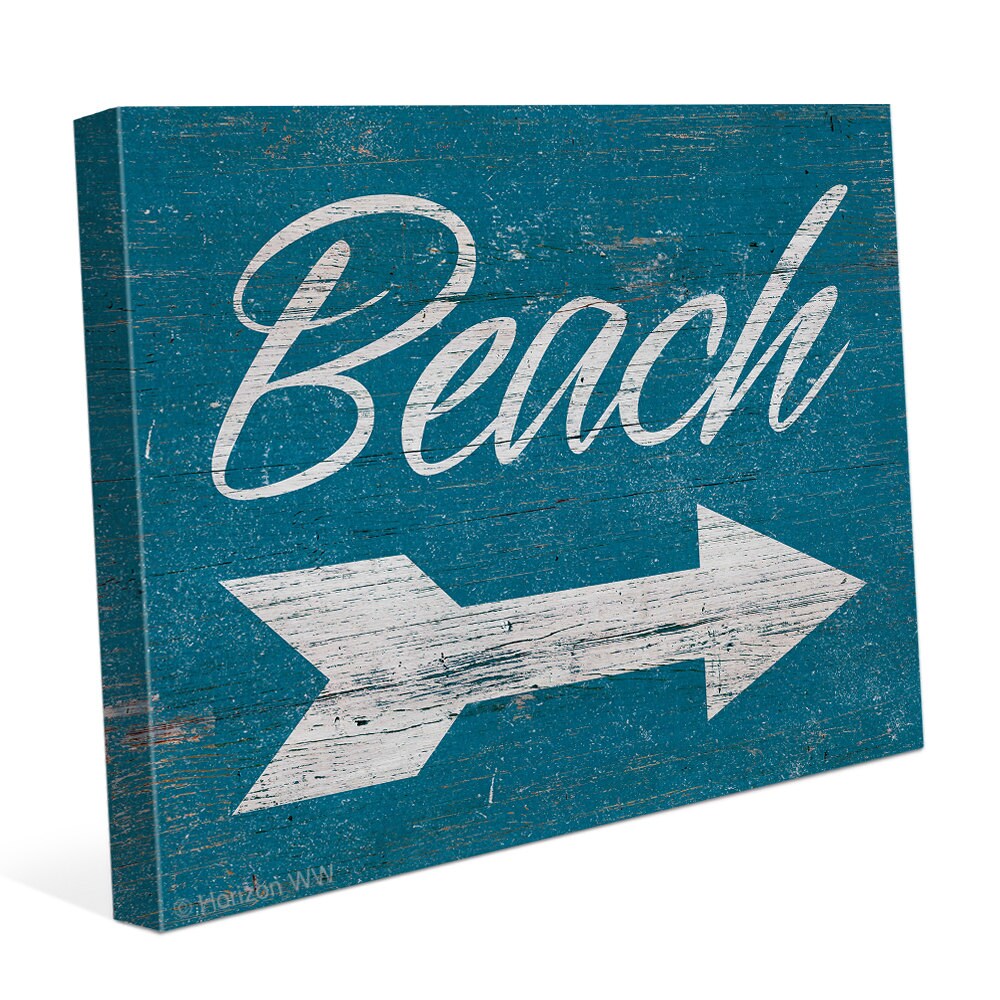 Beach This Way Nautical Indoor Directional Sign