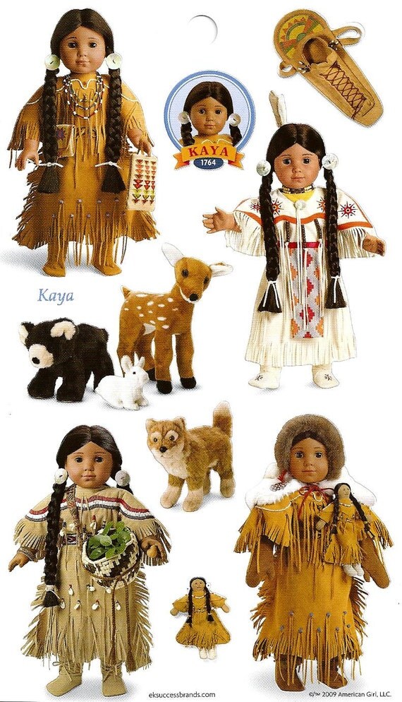 AMERICAN GIRL STICKERS / Kaya sticker sheet / 9 stickers