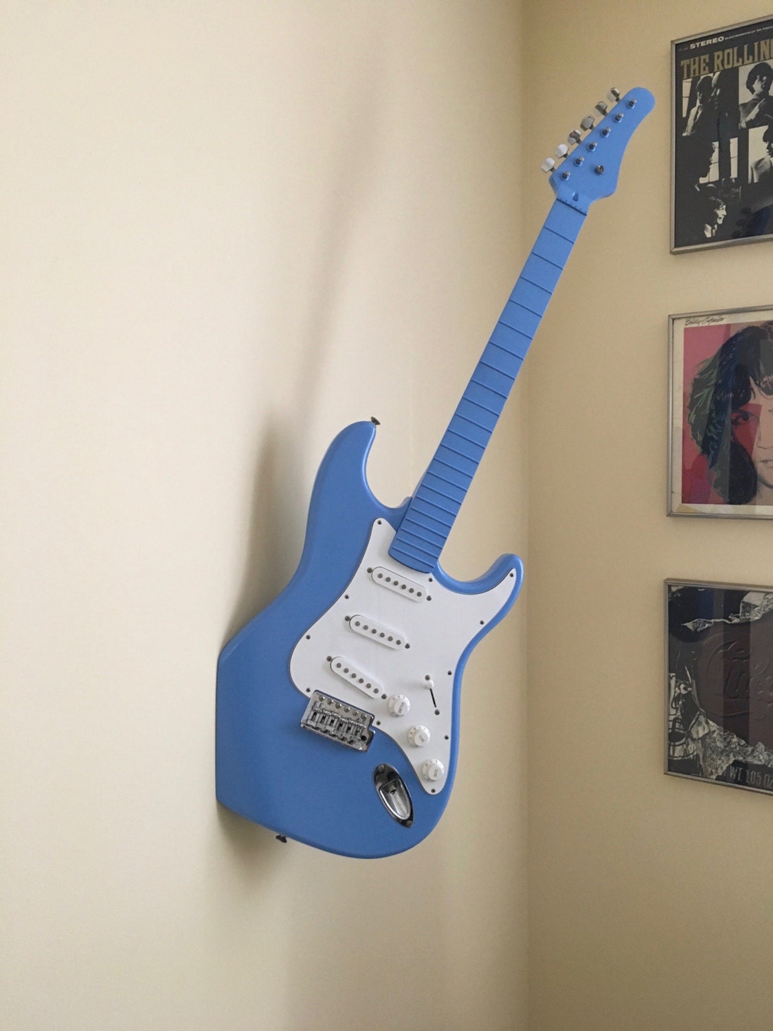 Handmade Hanging Guitar Wall Mount Art Fender by RealGuitarArt