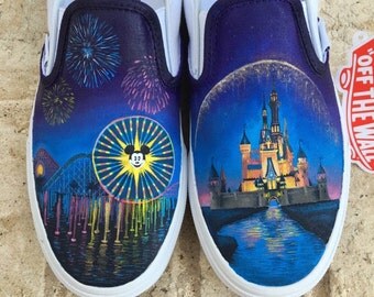 Disney World and Disneyland Painted Vans Custom Shoes - Shanny's Shoes
