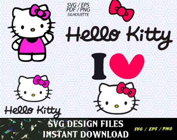 Hello Kitty Print and Cut SVG files T Shirt by svgDesignFiles