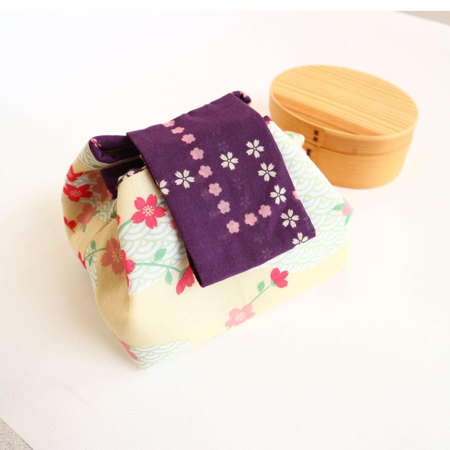 Japanese style lunch bag.Bento bag.Weave cotton by marukopum