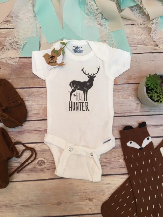 Little Hunter Baby Onesie® Boho Baby Clothes Deer by BittyandBoho