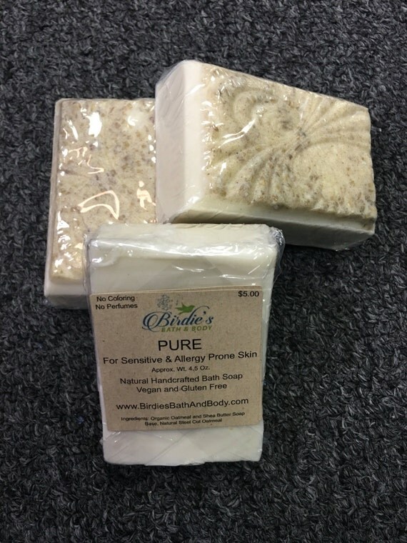 PURE Bath Soap for sensitive & allergy prone by BirdiesBathAndBody