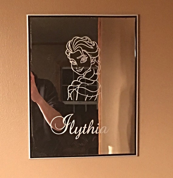 Personalized Elsa Inspired Etched Mirror by CustomCraftCorner16