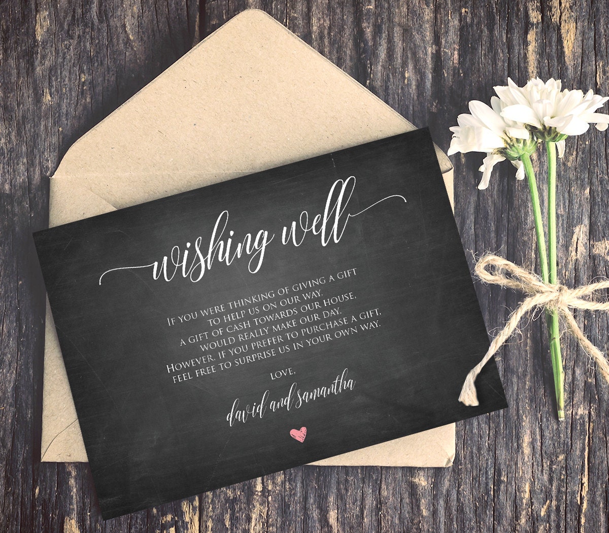 Wishing Well Poem Template INSTANT DOWNLOAD Editable Text