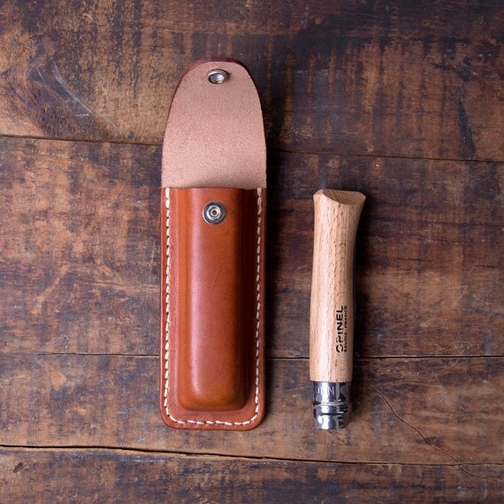 Leather Knife kit Sheath opinel no.10 by