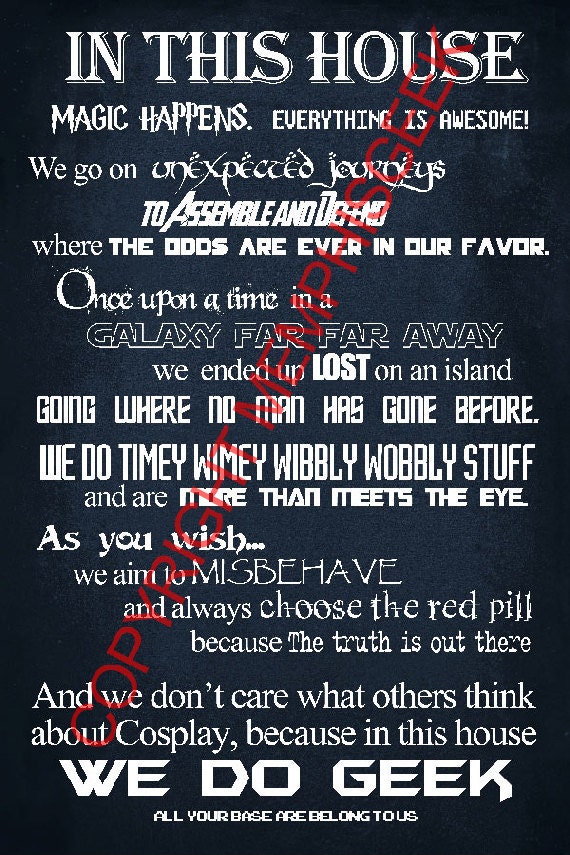 We Do Geek Poster Home