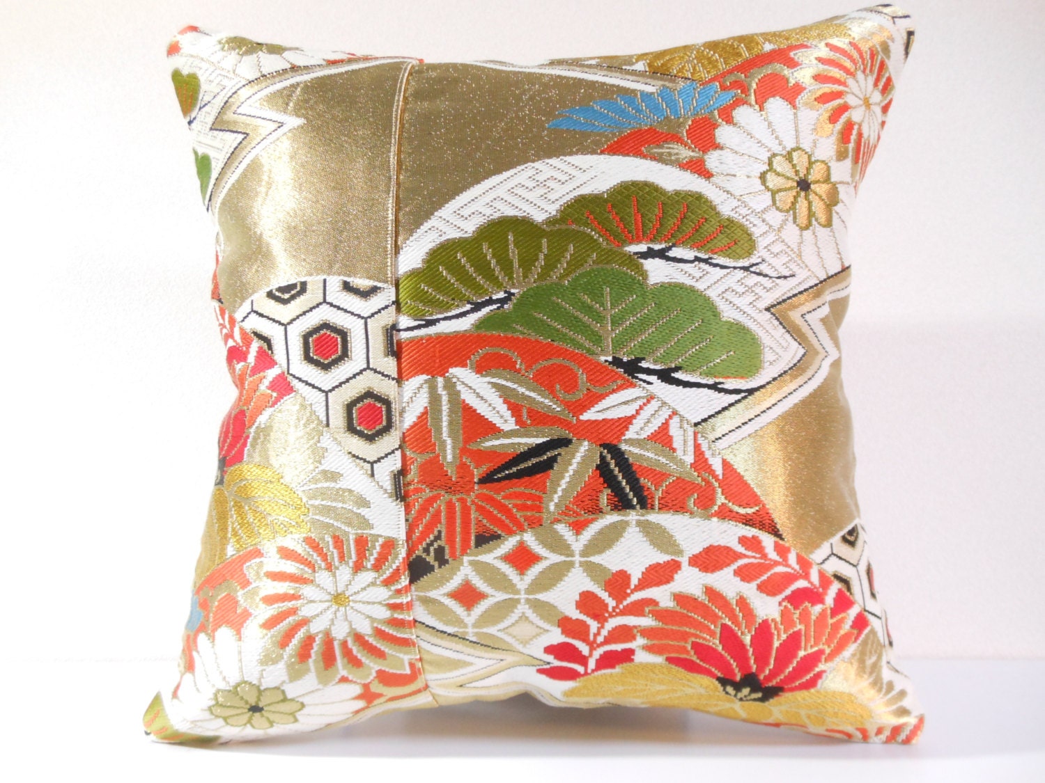 Japanese Silk Kimono Obi Pillow 044 decorative pillow