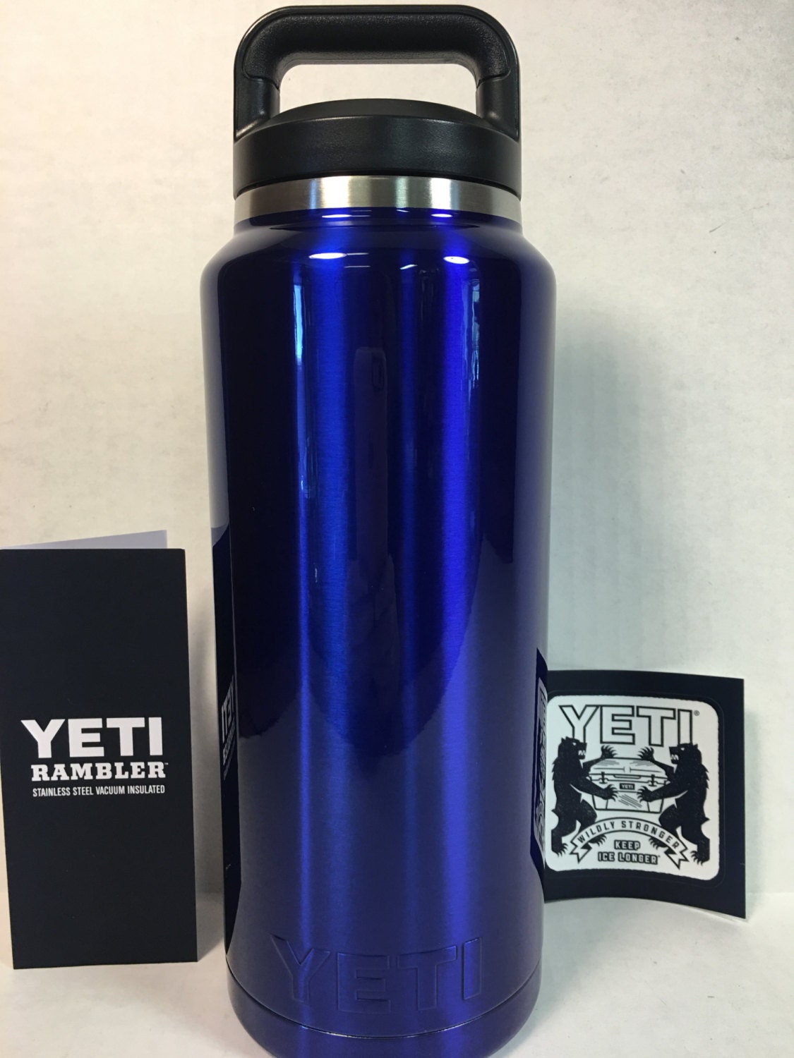 Yeti Yeti 36oz bottle powder coated Intense Blue. BPA Free.