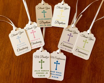 Baptism Favor Tags, Christening favor tags,Religious tags,Communion Favor Tags,Party Favor tags (RTAG-01)