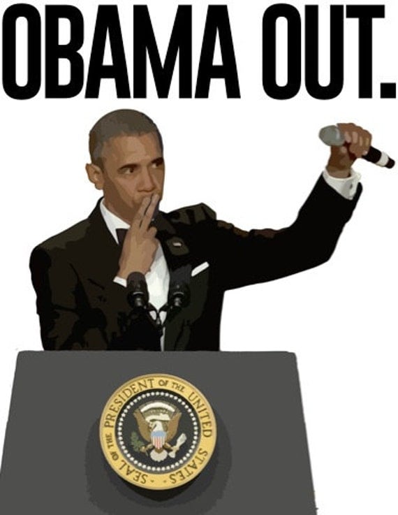 president obama mic drop