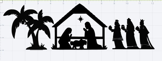 Download Items similar to Holy Night Nativity Scene SVG EPS DXF ...