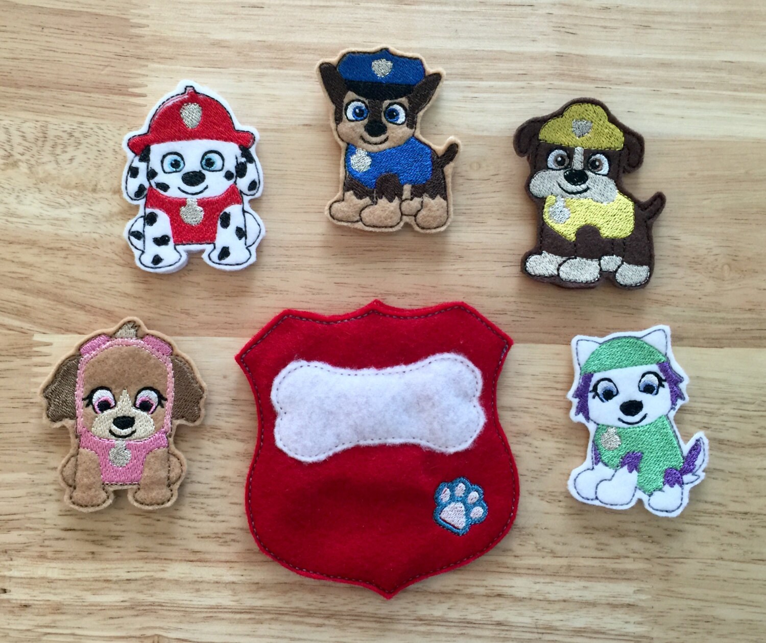 Paw Patrol Inspired Finger Puppets with BONUS Carrying Case