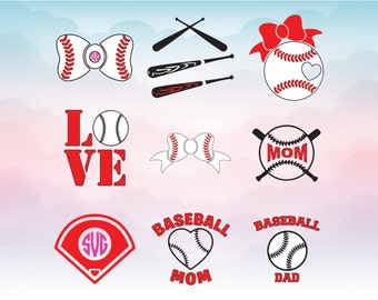 Baseball SVG - Baseball Monogram Svg - Baseball Monogram Frames Svg cutting file - Baseball SVG Cut files - DIY Printable Iron on Shirt Png