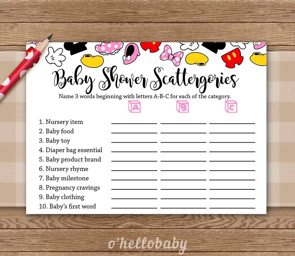 scattergories lists for baby shower scattergories lists for baby shower