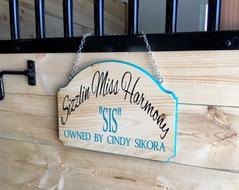 Personalized Custom Horse Stall Sign Horse/Barn/Registered Name