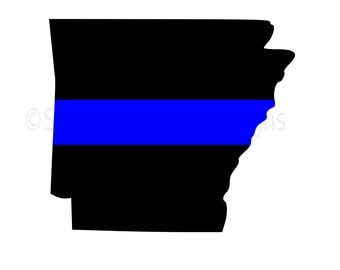 Arkansas thin blue line police SVG instant download design for cricut or silhouette