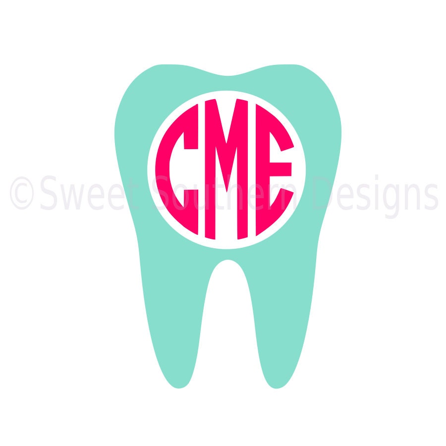 Download Tooth monogram SVG instant download design for cricut or