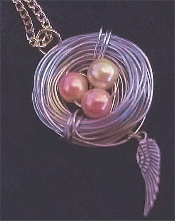 Birds Nest Necklace by CinsCelebrations on Etsy