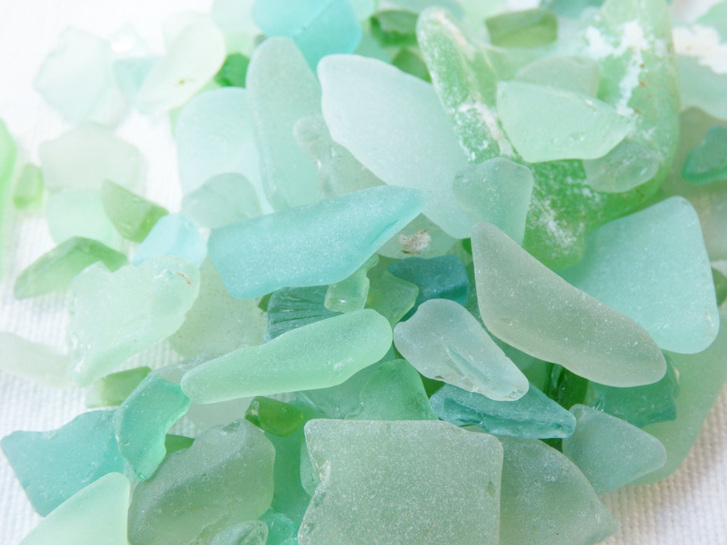 Aqua turquoise sea frosted glass sea glass mint green