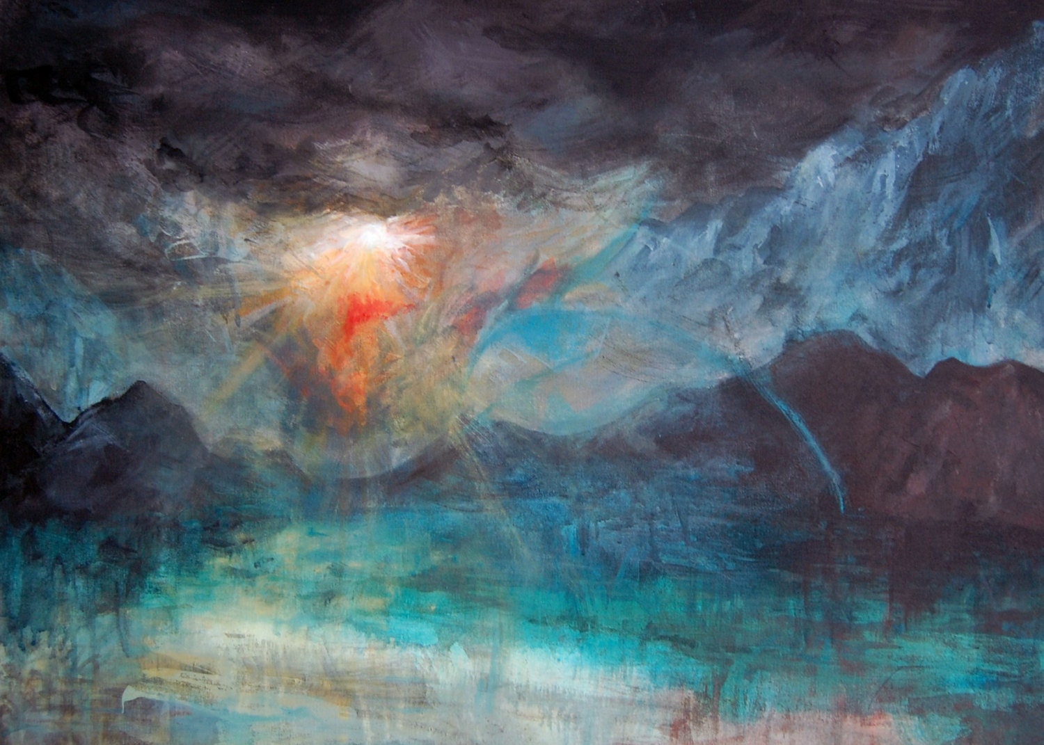 The Light Shines in the Darkness. Print of Original Painting