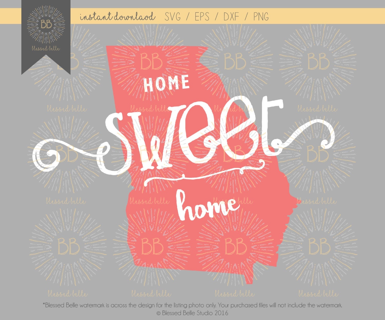 Download Home Sweet Home Georgia state svg eps dxf png file