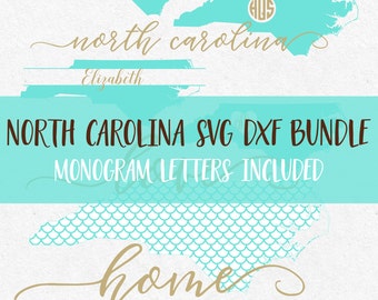 North Carolina Svg Dxf Bundle svg fonts svg monograms svg monogram frames svg files for silhouette svg files for cricut svg svg mermaid