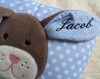 Personalized baby pillow Bunny Odoretta ©® 10 inch x 14 inch 25 x 35 cm