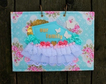 Photo album. Personalized fotoalbum. Handmade photobook.Family album.