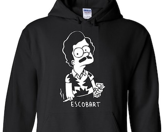 Bart Simpson as Escobart - Pablo Escobar Hoodie - The Simpsons Sweater - Simpsons Hoodie