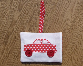 Red and White Polka Dot Lavender Bag Car Air Freshener