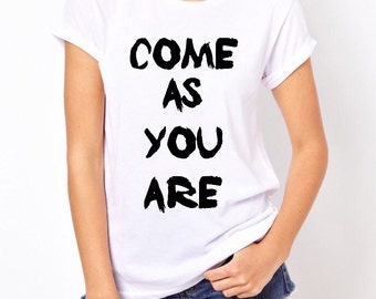 Nirvana shirt come as you are shirt band shirt 90s shirt kurt cobain shirt