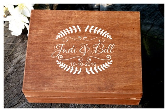 Jewelry Storage Box Personalized Engraving Wooden Ring Box