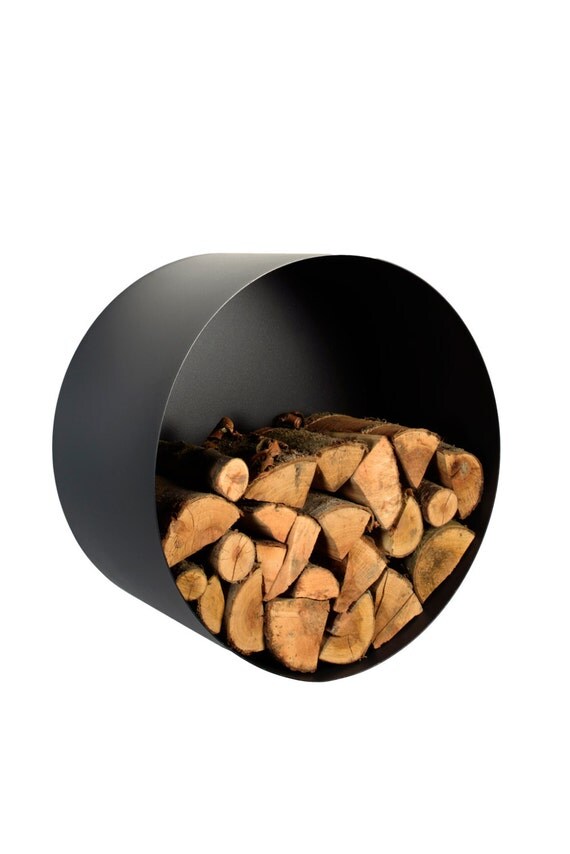 Items similar to Metal Firewood Holder Circle on Etsy