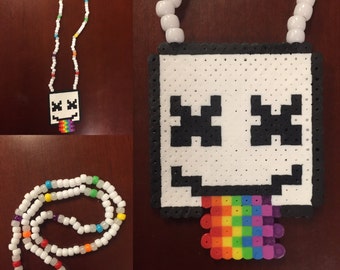 Marshmello Kandi Rainbow Necklace
