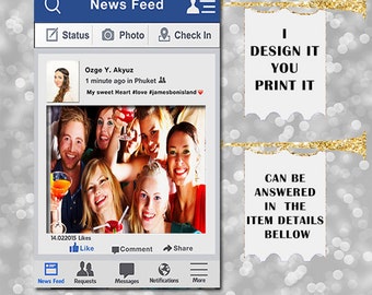 Personalised Facebook Photo frame Prop PhotoBooth, Wedding, Birthday, Corporate Event, Baby Shower, Bridal Shower, Photobooth Prop, Facebook