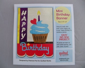 No Sew Birthday Banner Laser Cut Kit