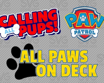 Paw Patrol SVG Graphics 3 Pack