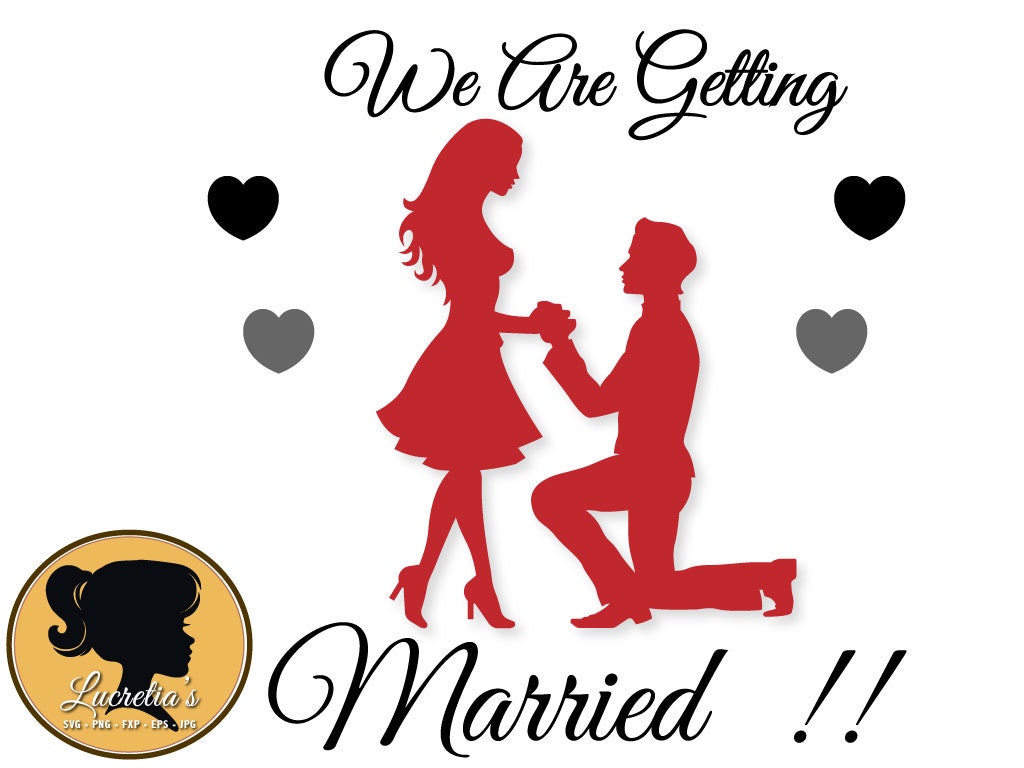 Download We are getting Married svg clipart SVG files for Silhouette