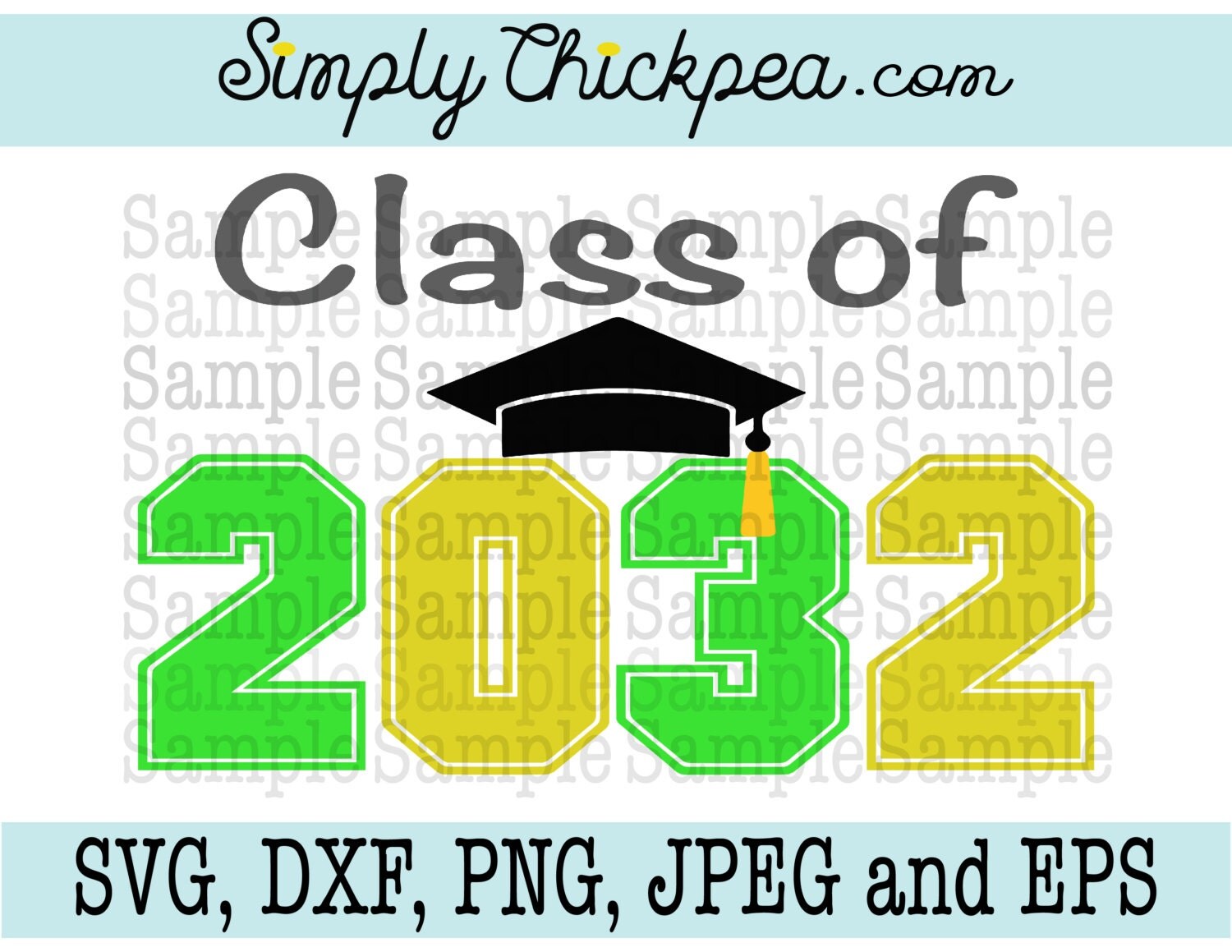 SVG DXF PNG cutting file Jpeg and Eps: Class of 2032