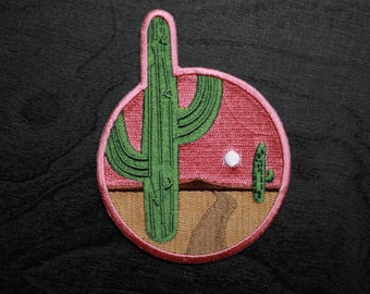 Cactus in the Desert Iron On Patch