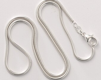 Sterling silver chain - 16" snake chain