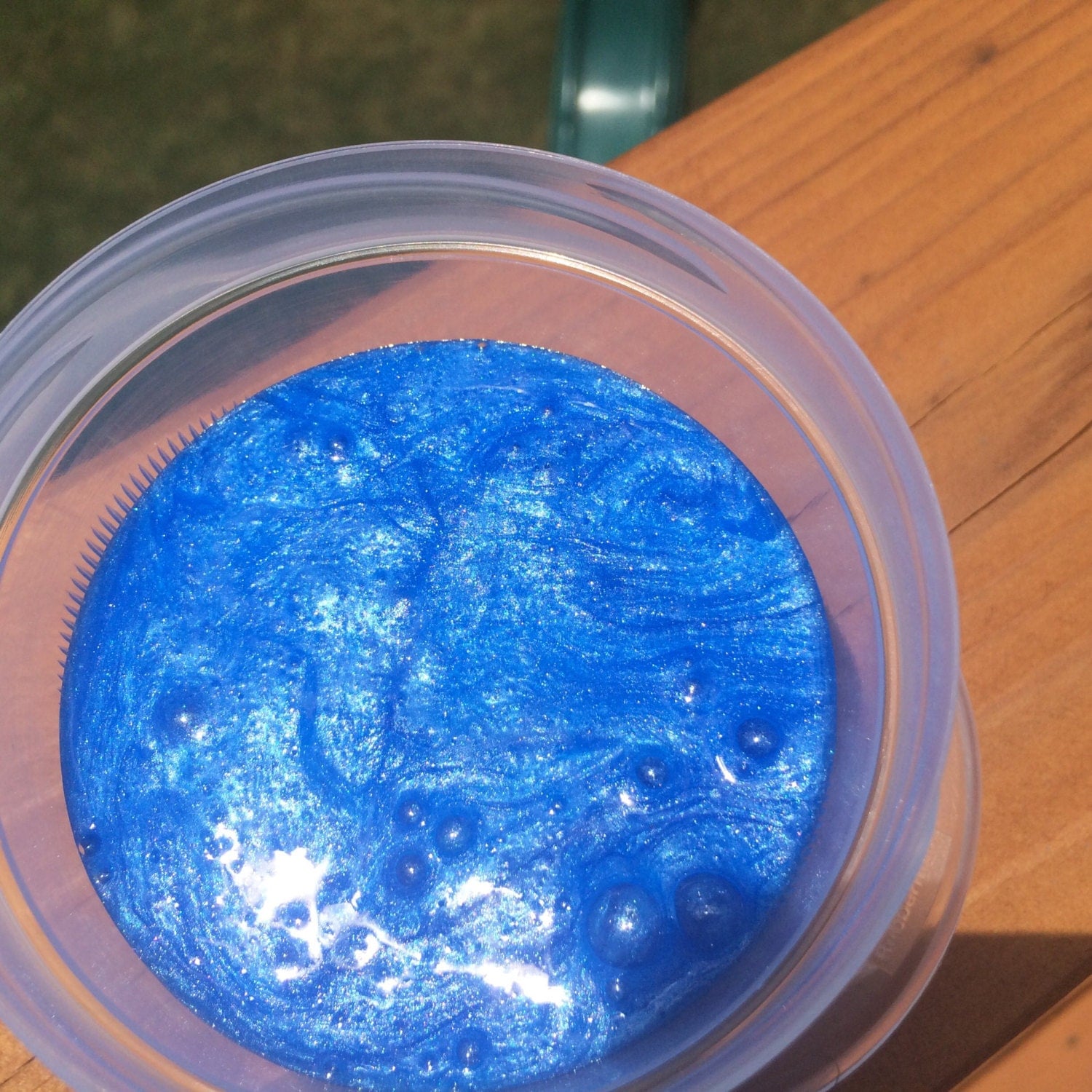 Destiny Metallic Blue Fluffy Slime by FlipandFlopCo on Etsy