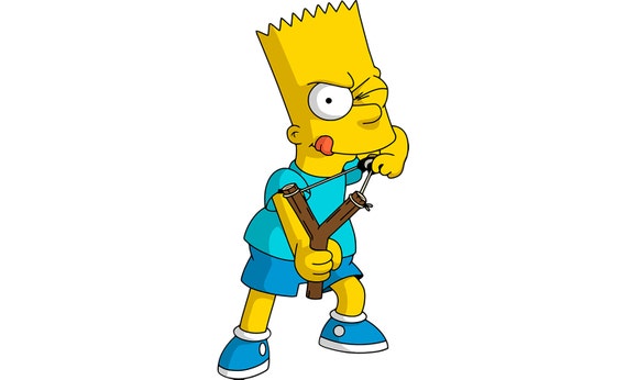 Bart Simpson Slingshot Vector svg ai dxf by ImageFactoryStudio