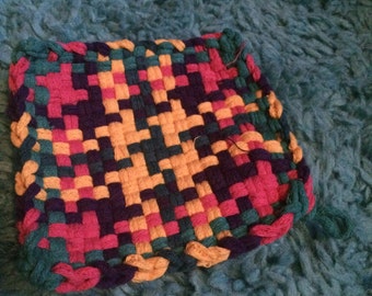 Funky Hand Woven Potholder
