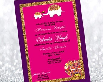 Moroccan Themed Baby Shower Invitation