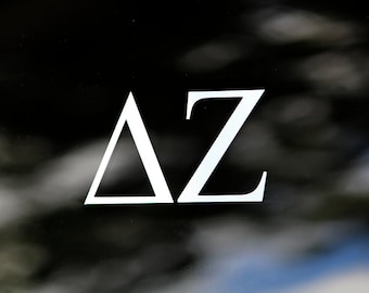 Delta Zeta | White Adhesive Decal